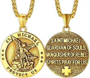 Authentic Archangel's Shield: 18K Gold Plated St Michael's Watchful Guardian