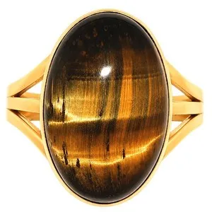 Authentic Celestial Gaze: The Gold-Enshrined Blue Tiger Eye Talisman