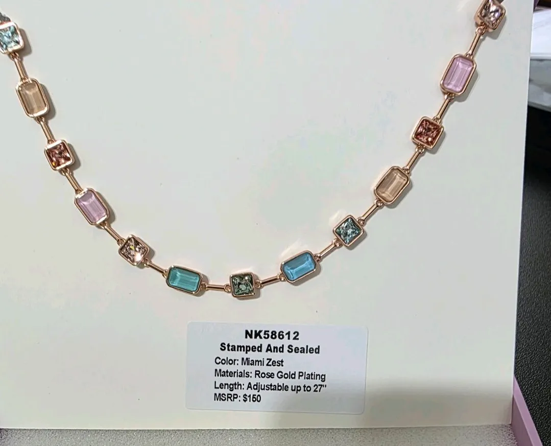 Authentic The Rose Gold Miami Zest Jewel Candy Sanctuary Necklace