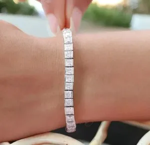 Authentic Celestial Radiance: The Eternal Princess-Cut Moissanite Shackle