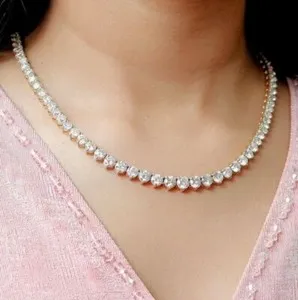 Authentic The Solar Radiance Moissanite Tennis Necklace