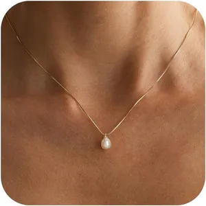 Authentic Pearl of Protection: Enchanted Dainty Gold Necklace for the Modern Mystic