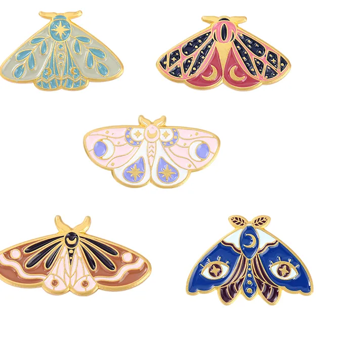 Authentic The Nocturnal Guardian: Lunar Moth Enamel Talisman