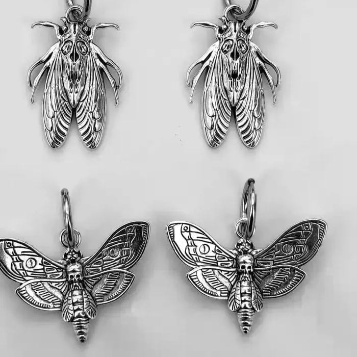 Authentic The Nocturnal Moth Skull Hoop Amulets