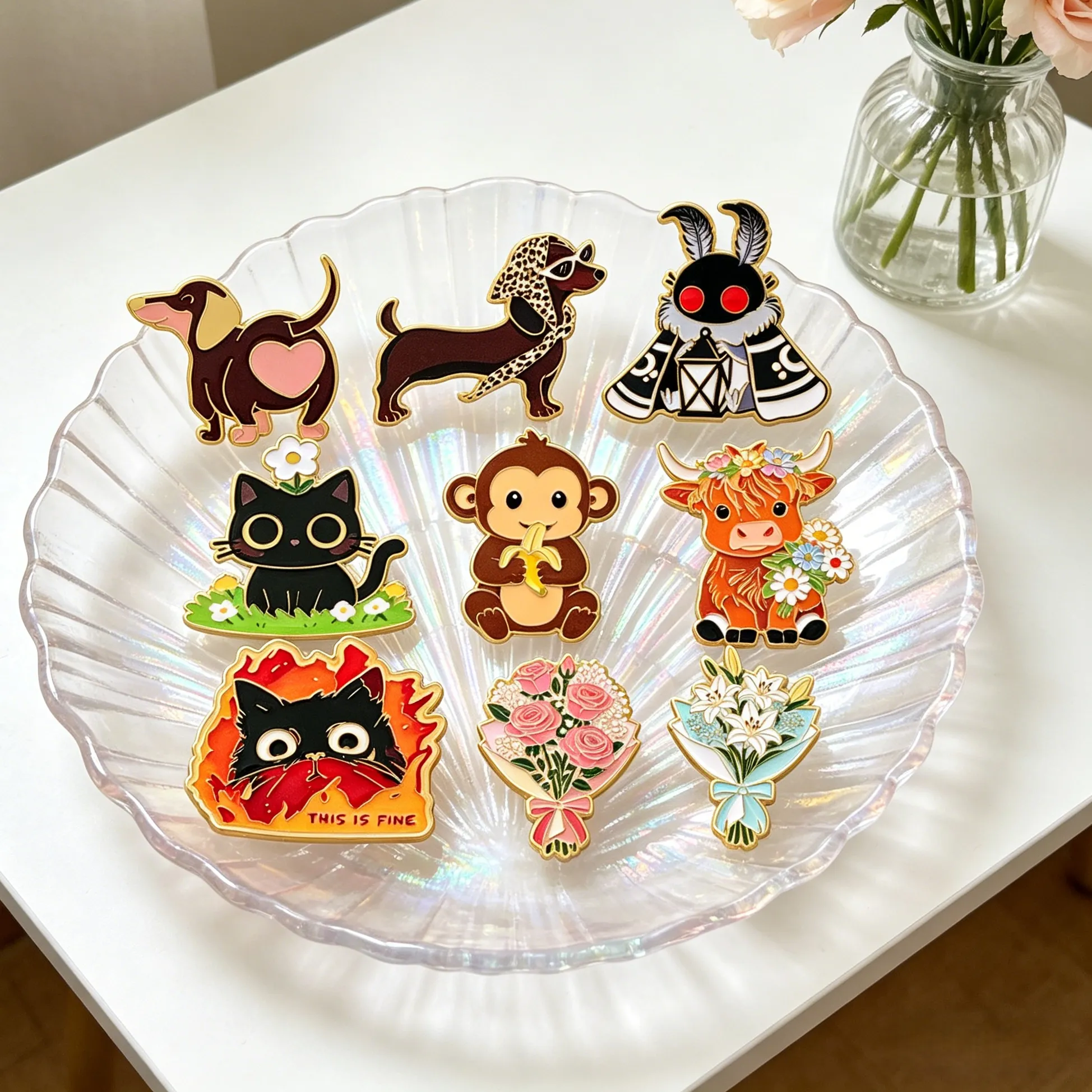 Authentic Totems of the Hidden Realm: Enchanted Animal Enamel Talismans