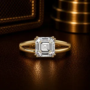 Authentic The Sovereign Radiance Asscher Solitaire Ring