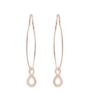 Authentic Whispers of Devotion Rose Gold Threader Earrings