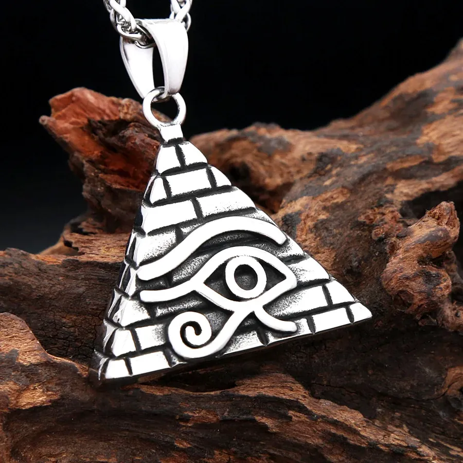 Authentic The Solar Sentinel: Eye of Horus Pyramid Amulet