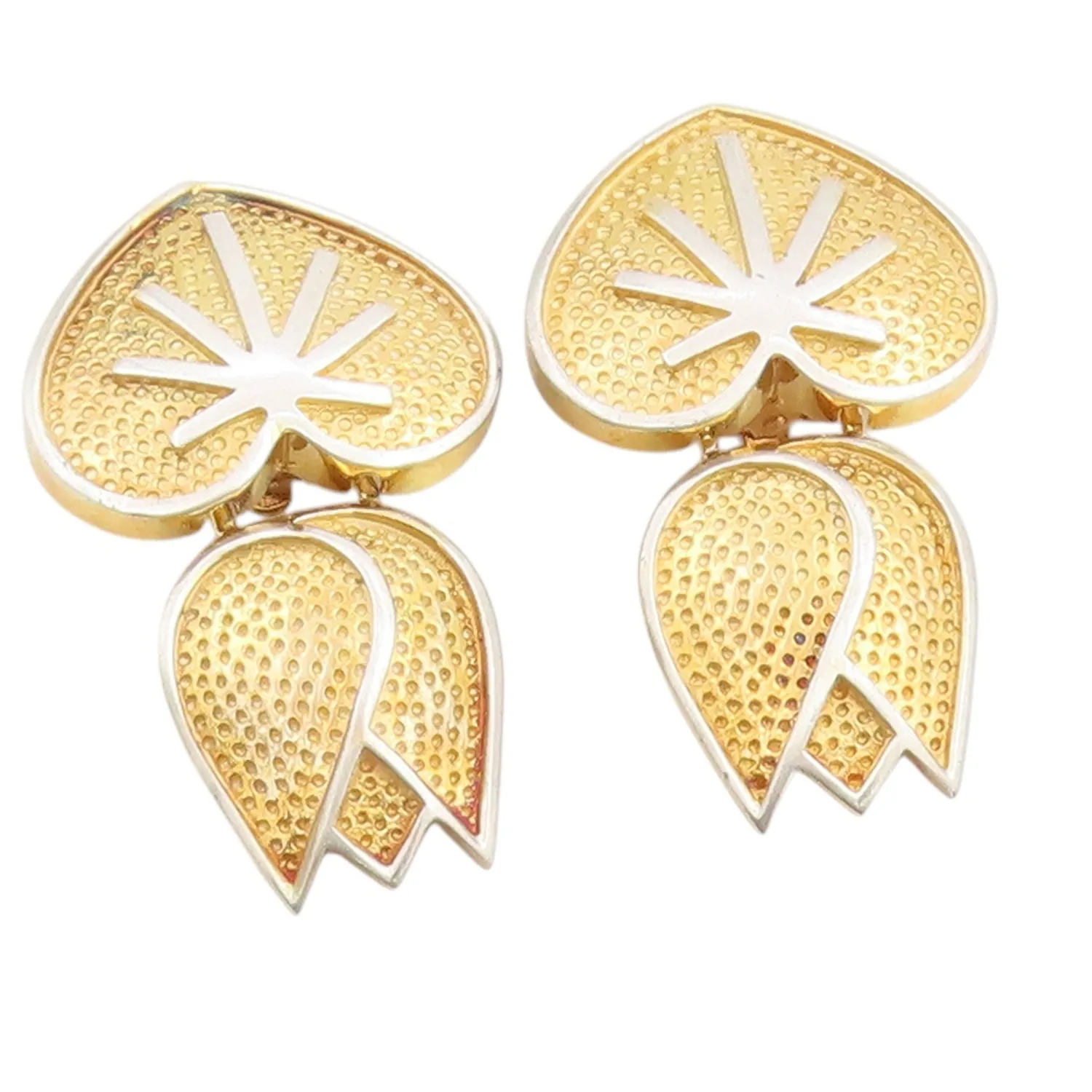 Authentic Eternal Tulip Heart Amulet Earrings - Sacred Vessels of Divine Affection