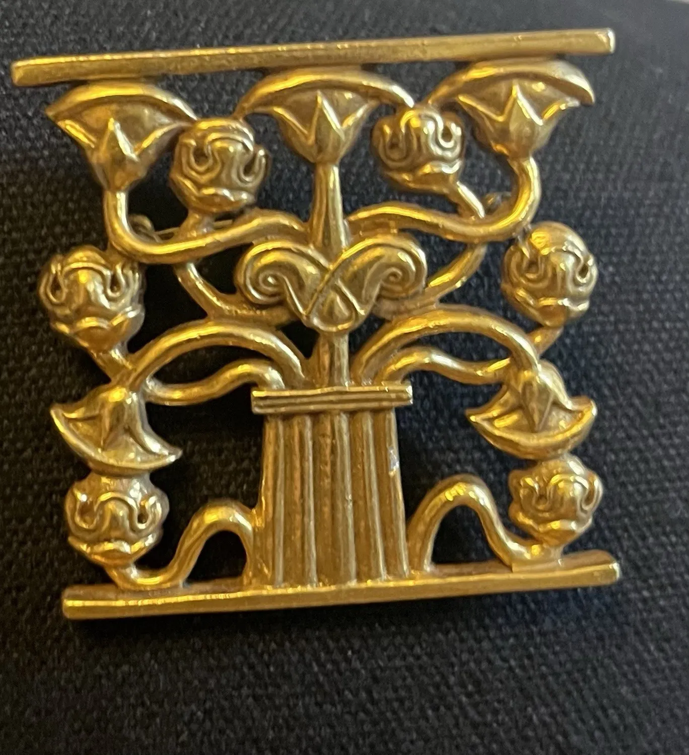 Authentic Sacred Axis Mundi Tree of Life Talisman - 1995 Museum Edition Gold Amulet