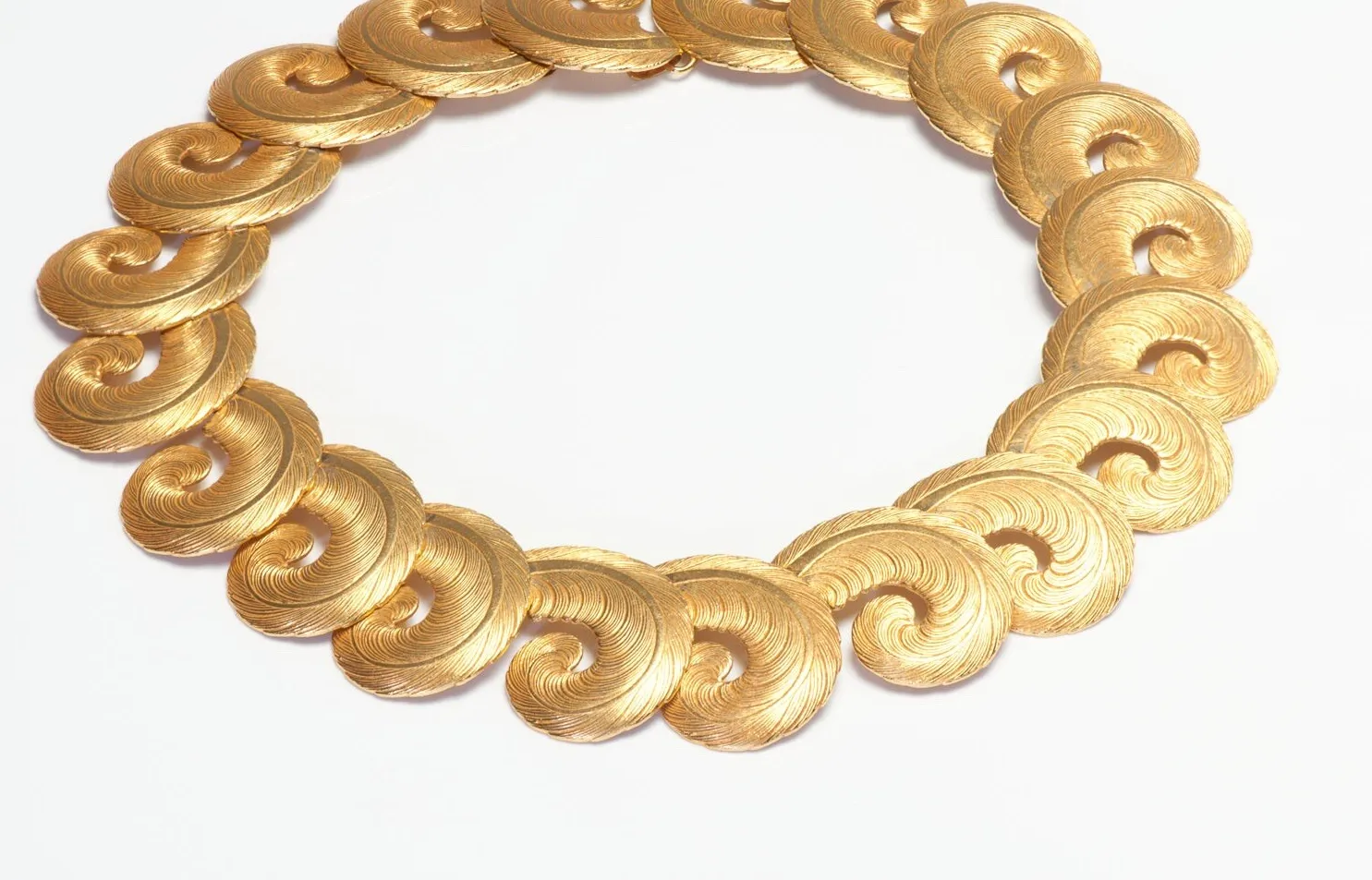 Authentic Whispers of the Avian Oracle - Gold Plated Feather Collar of Eternal Grace