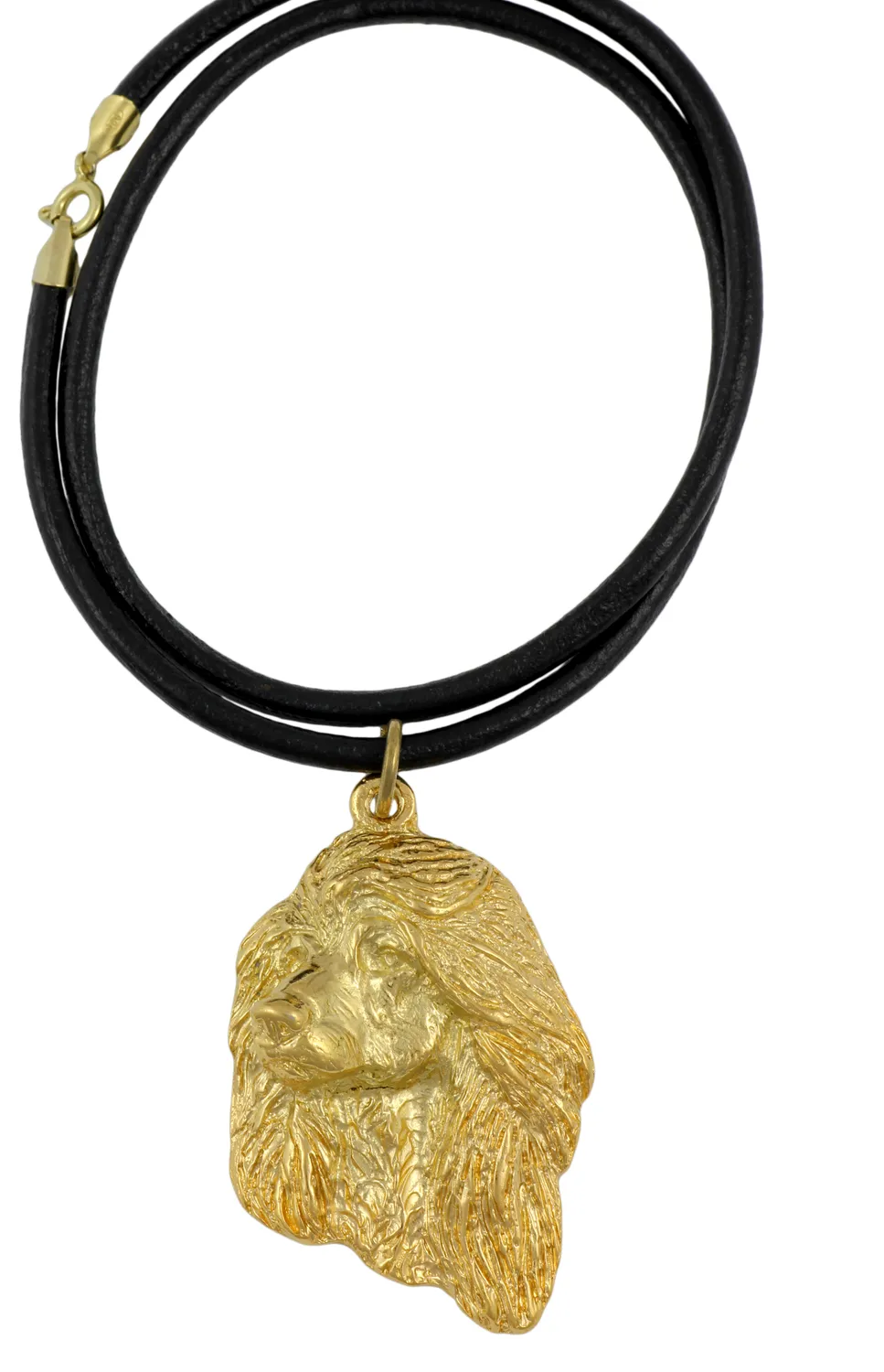 Authentic Afghan Hound, Afghan I - Dog Collar, Gold-Plated Pendant For Dogs