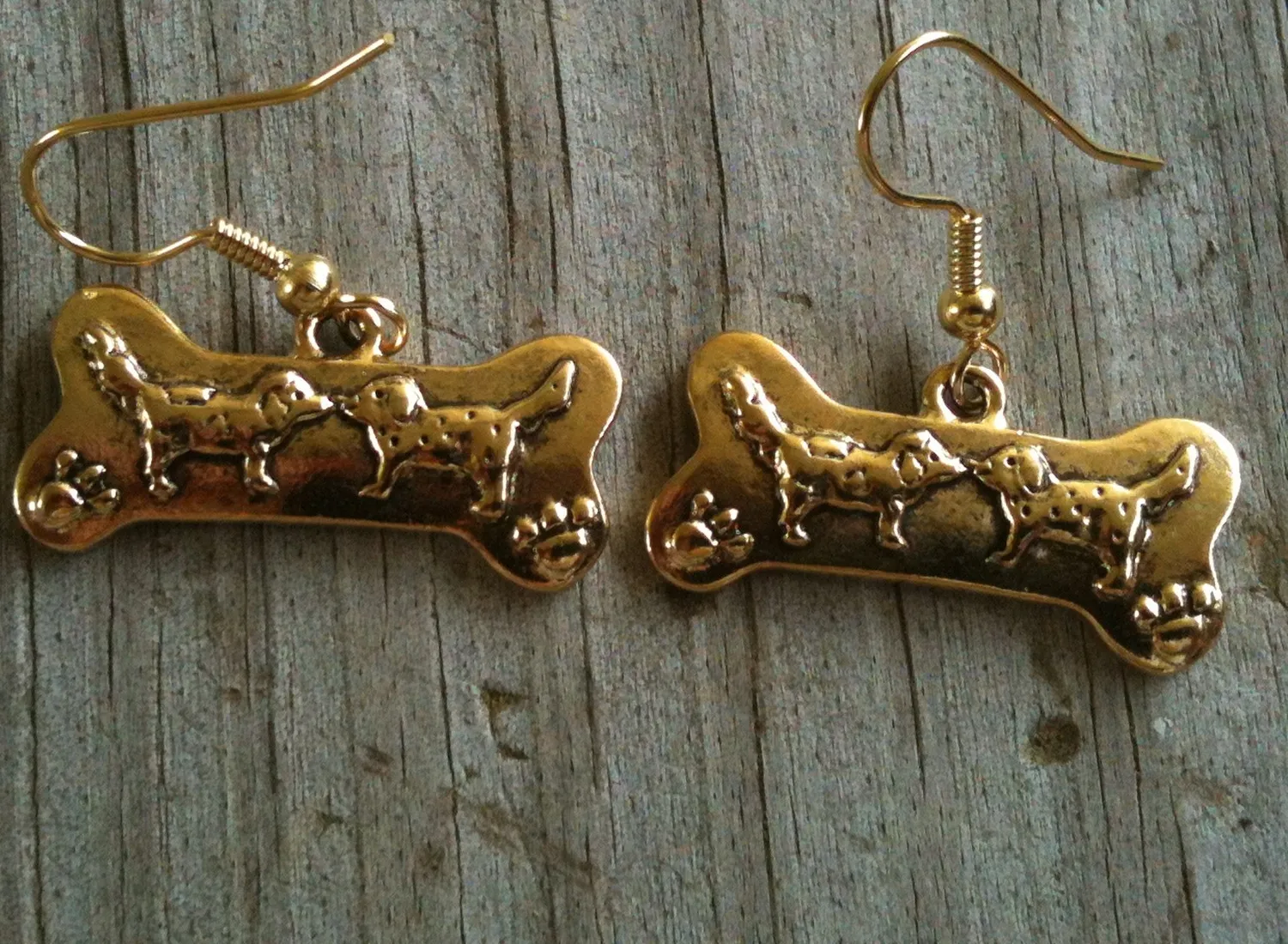 Authentic Celestial Guardians Canine Totem Earrings - Gold-Plated Charms of Loyalty and Intuition