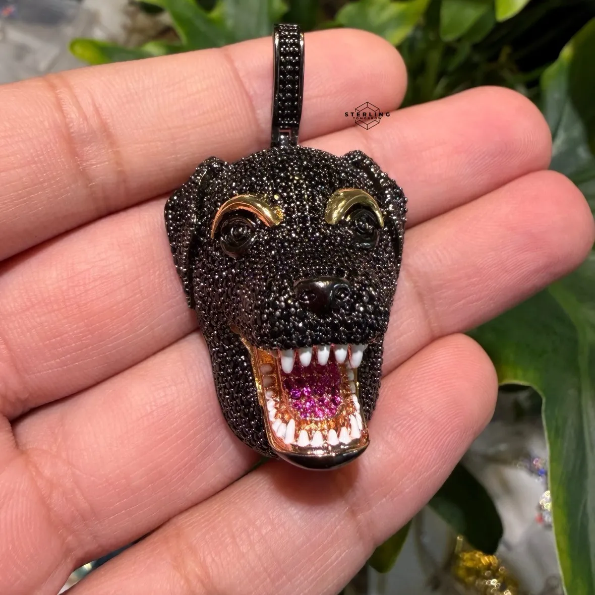 Authentic Guardian Canine Talisman - Celestial Onyx Dog Amulet of Fortitude