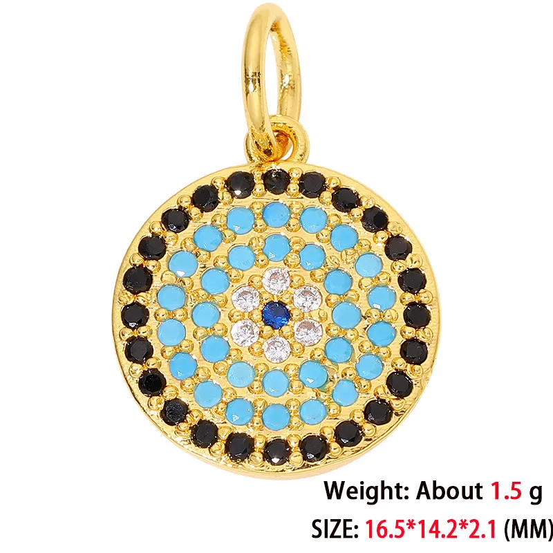 Gold plated  Evil Eye Pendant Protection