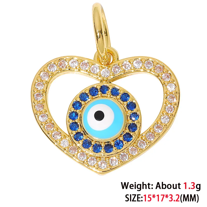 Gold plated  Evil Eye Pendant Protection