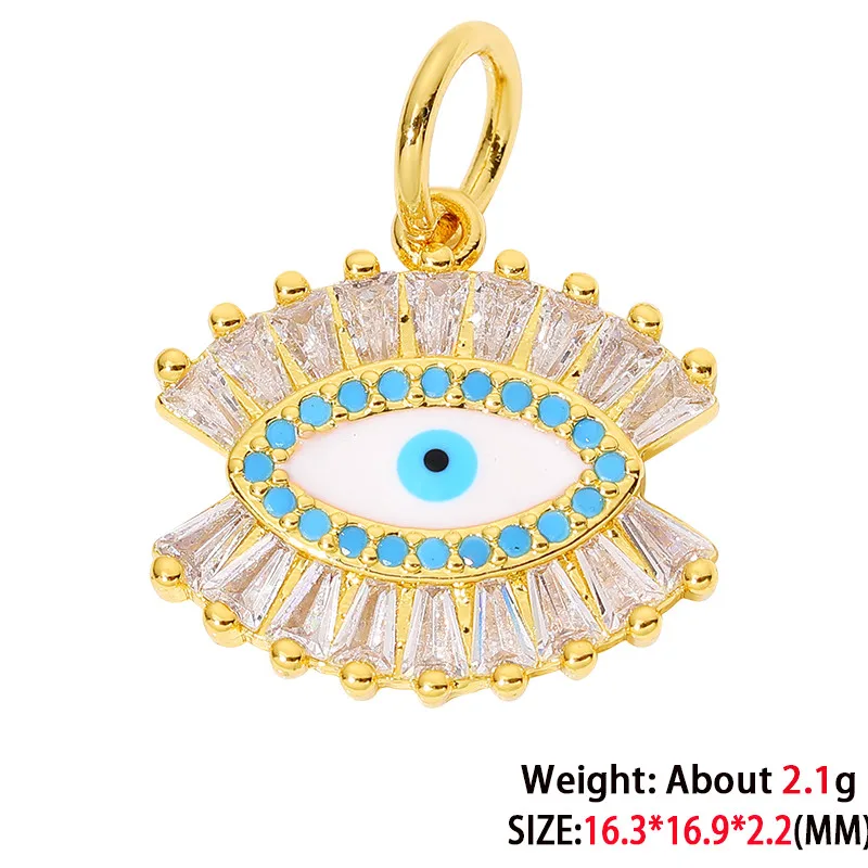 Gold plated  Evil Eye Pendant Protection