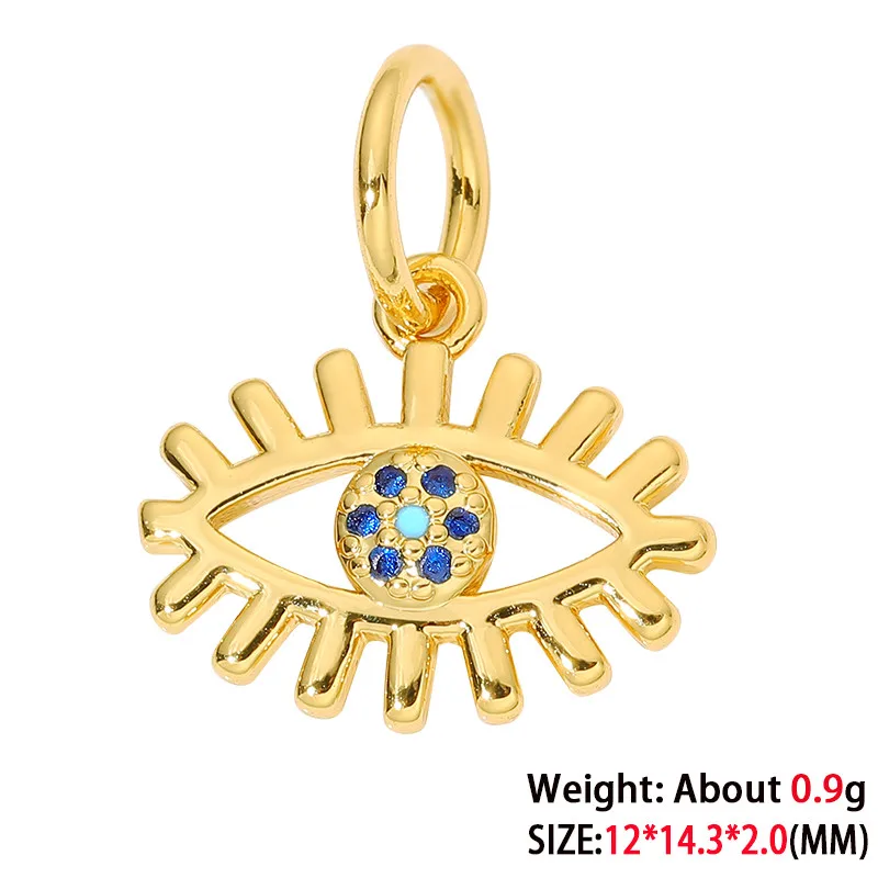 Gold plated  Evil Eye Pendant Protection