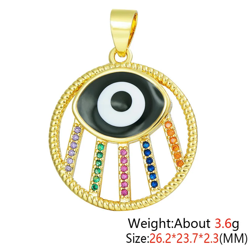 Gold plated  Evil Eye Pendant Protection