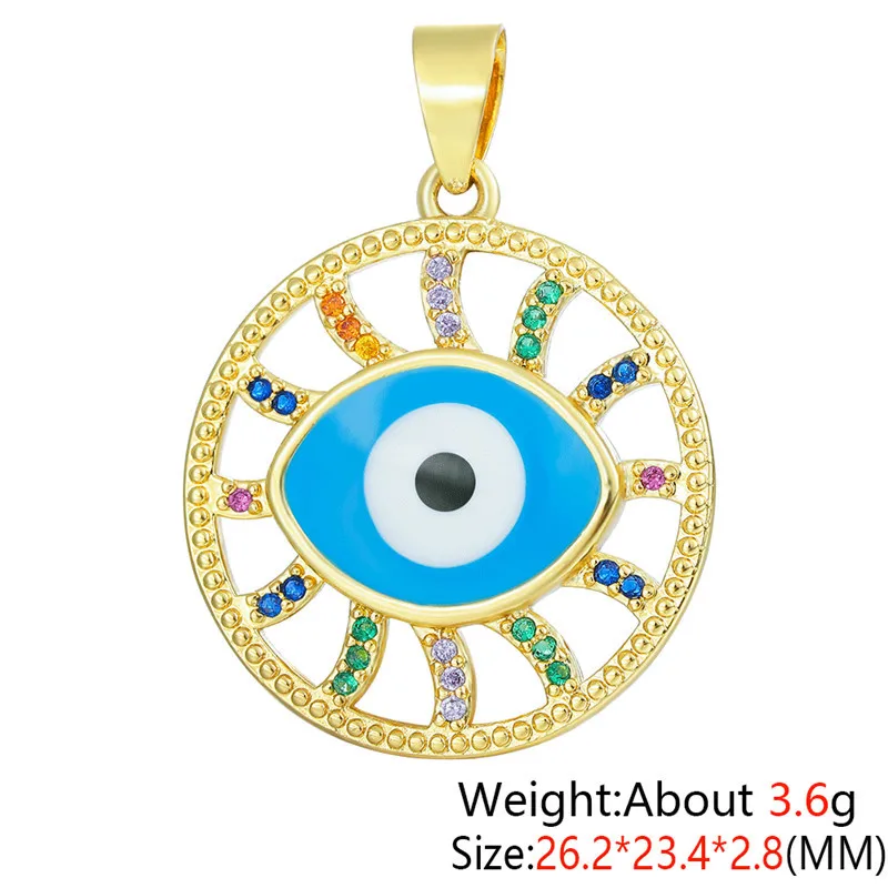 Gold plated  Evil Eye Pendant Protection