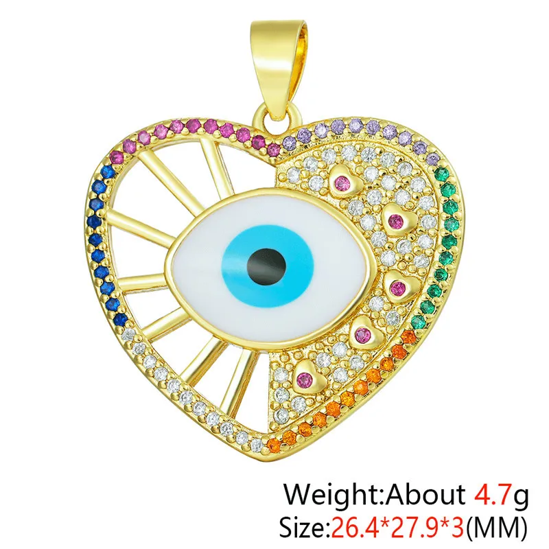 Gold plated  Evil Eye Pendant Protection