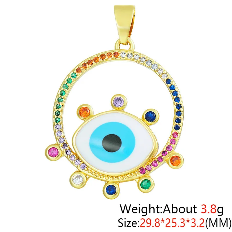 Gold plated  Evil Eye Pendant Protection