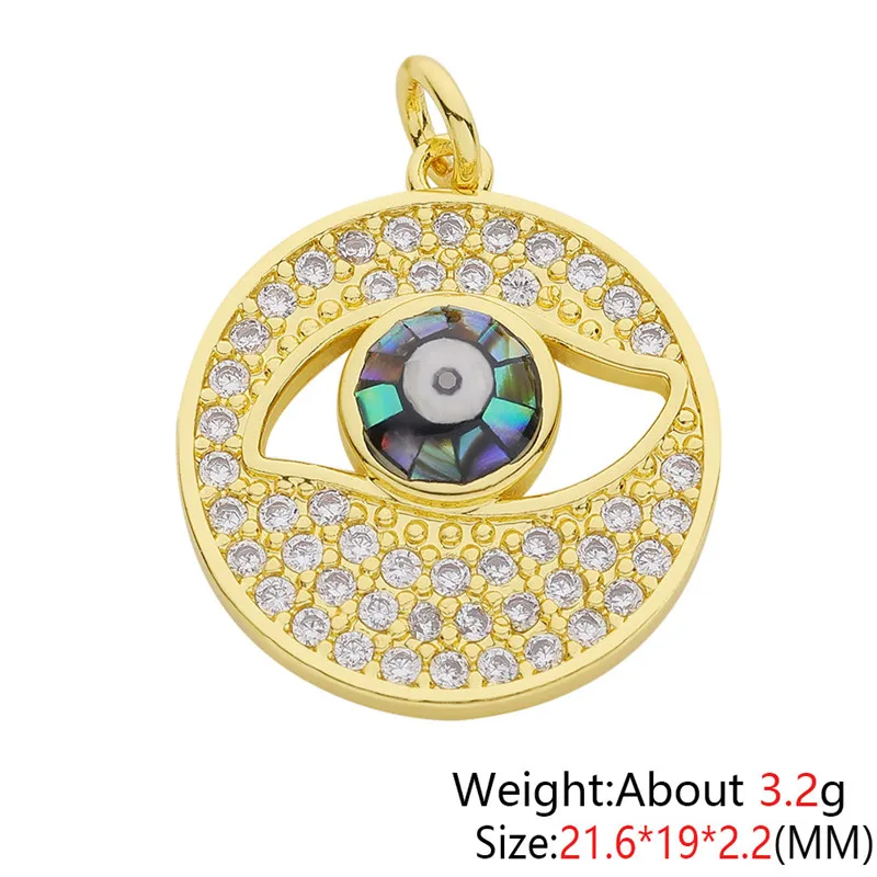 Gold plated  Evil Eye Pendant Protection