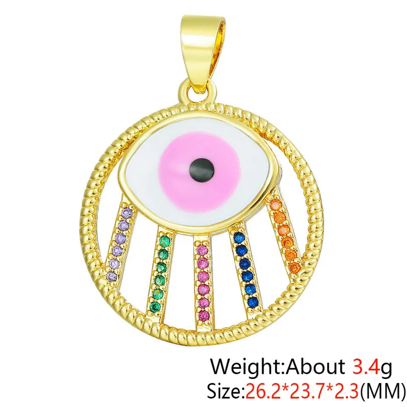 Gold plated  Evil Eye Pendant Protection