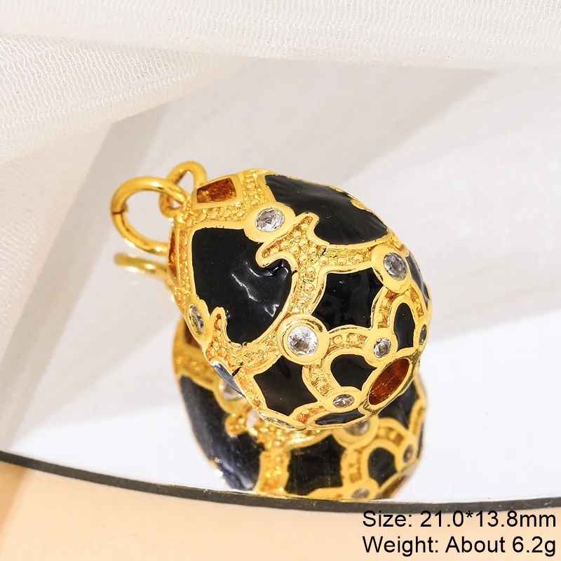 Gold plated  Egg pendant Fertility