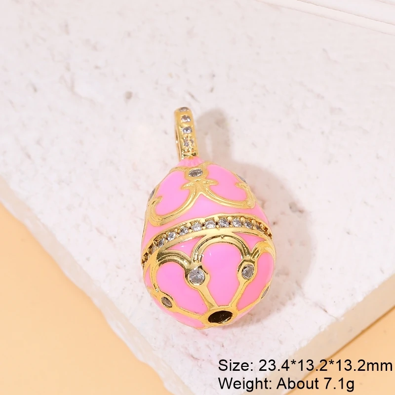 Gold plated  Egg pendant Fertility