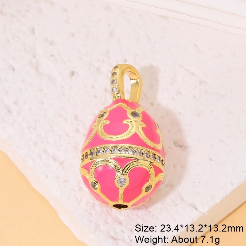 Gold plated  Egg pendant Fertility