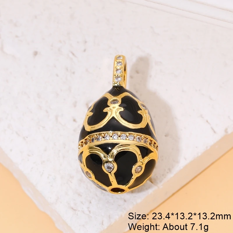 Gold plated  Egg pendant Fertility