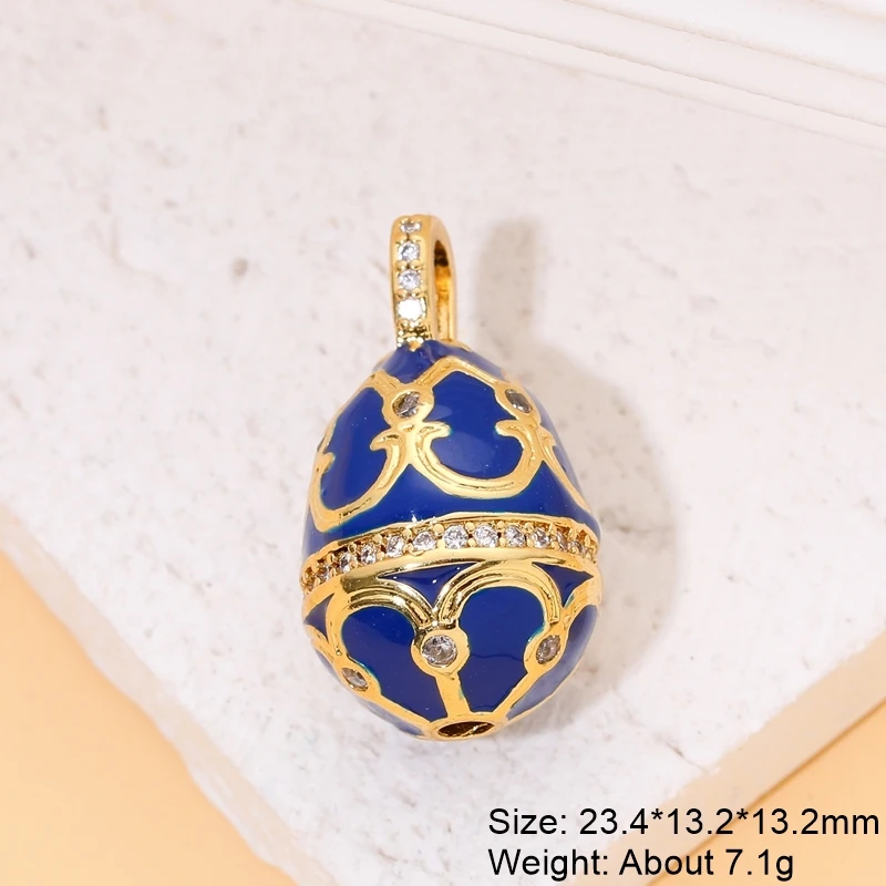 Gold plated  Egg pendant Fertility