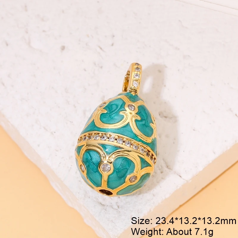 Gold plated  Egg pendant Fertility