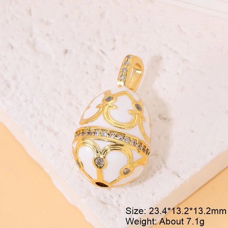 Gold plated  Egg pendant Fertility