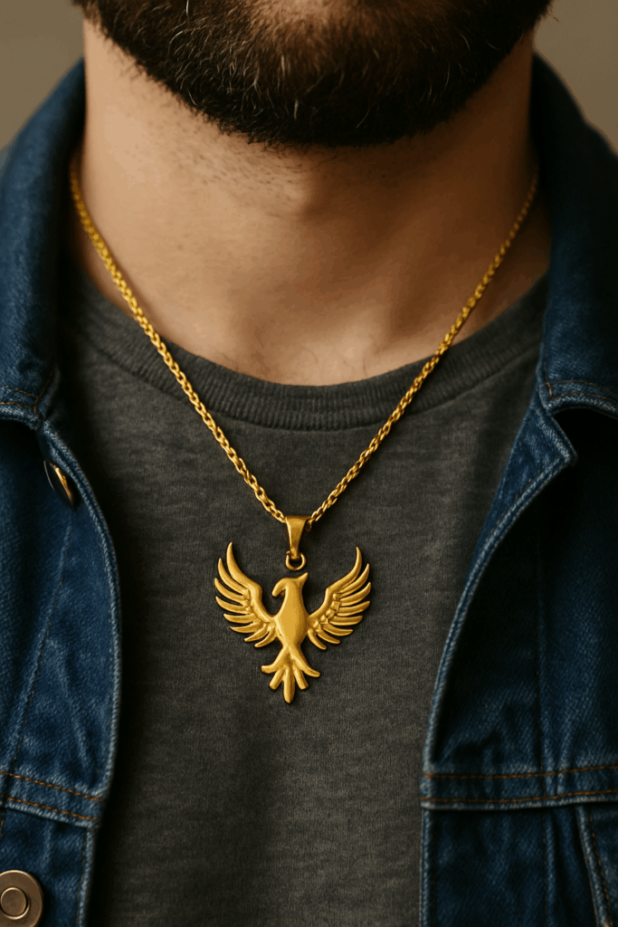 Phoenix amulet gold