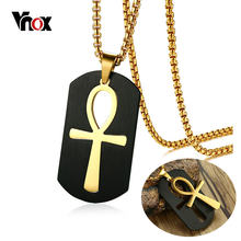 Removable Ankh Cross Necklace Gold Cut