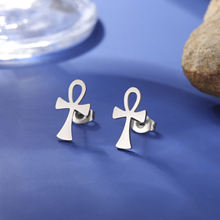 Skyrim Ankh Cross Earring Ear Studs