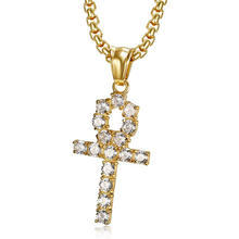 Egypt Iced Out Bling Ankh Cross