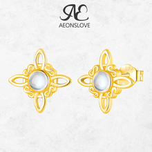 AEONSLOVE 18K Gold Plated Witch Knot