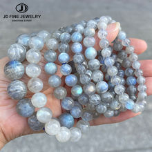 JD Grey Moonstone Labradorite Round Beads