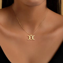 14k Gold Plated Triple Moon Goddess