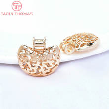 (1808) 22x21MM 24K Champagne Gold Plated