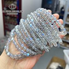 JD 5A Genuine Gray Moonstone Beaded