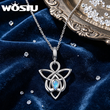 WOSTU Angel Knot Necklace , Platinum
