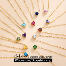 eManco Necklaces Gold-Plated Chain Heart Pendant