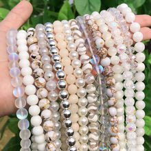 Beads 4-12mm Agates Lava Opal Crystal