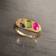 18K Gold Plated Inlay Elegant Ring