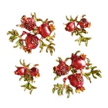 5 Pcs/Lot Red Pomegranate Buttons Ornaments
