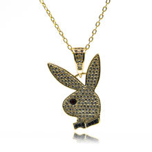 Gold Bad Bunny Necklace Hip Hop